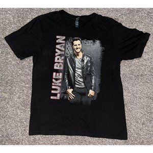 Luke Bryan Kick The Dust Up Tour T-Shirt Mens Size S Black Country Music Cotton